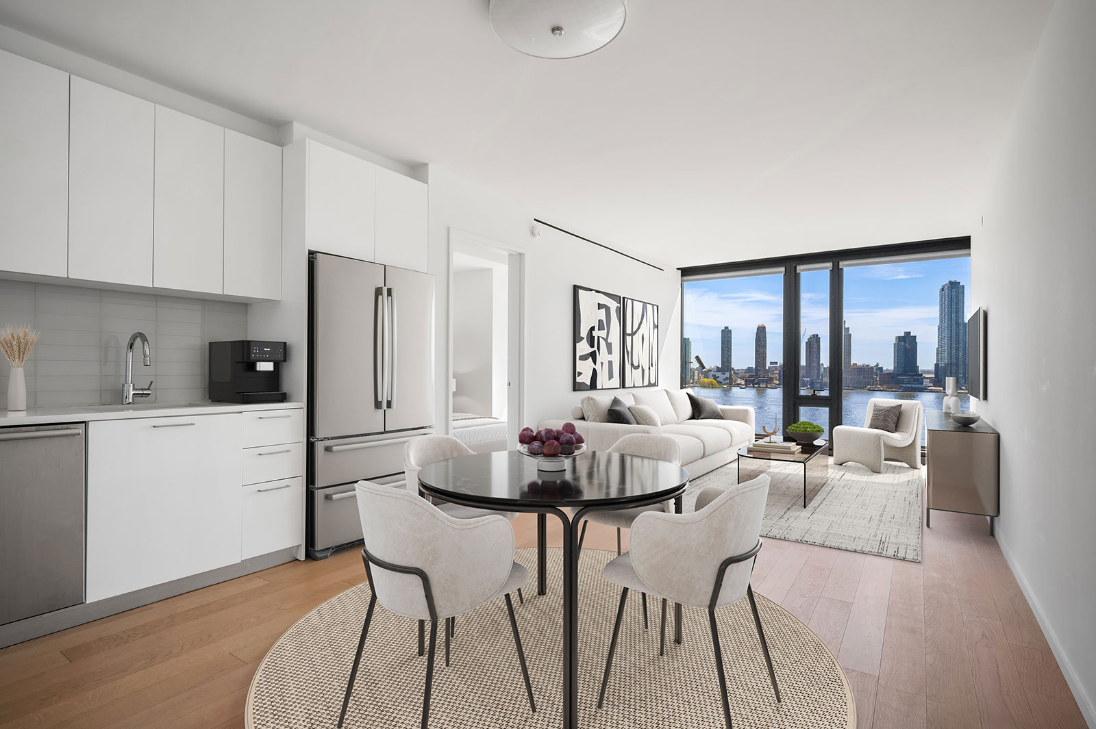 Spacious apartment for rent with modern finishes, beautiful views and hardwood floors located at 685 1st ave, Murray Hill.
